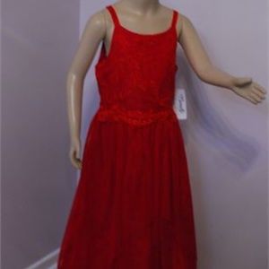 Nannette Girls Embroidered Dress Skirt Daisy Trim